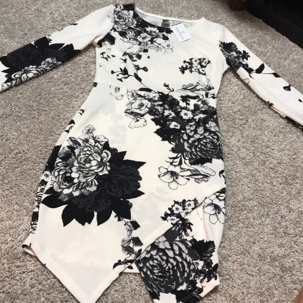Black and White Floral dress